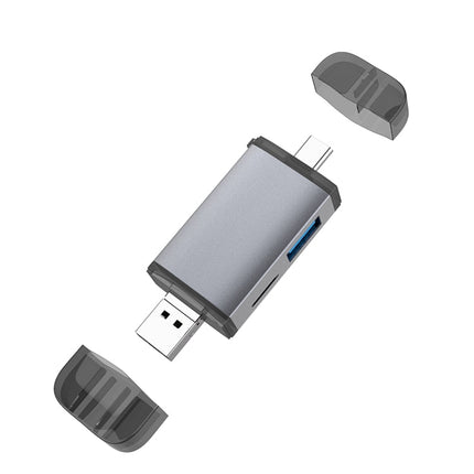Typce-C+USB+Micro USB  OTG  Card Reader
