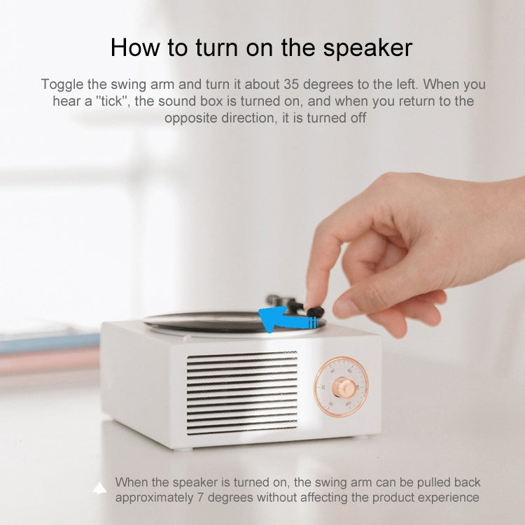 X10 Atomic Bluetooth Speakers Retro Vinyl Player Desktop Wireless Creative Multifunction Mini Stereo Speakers, X10