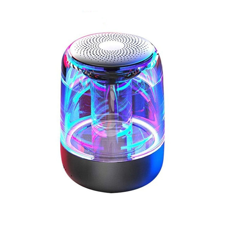 C7 Bluetooth 5.0 Speaker Transparent LED Luminous Subwoofer TWS 6D Surround HIFI Stereo Cool Audio, C7