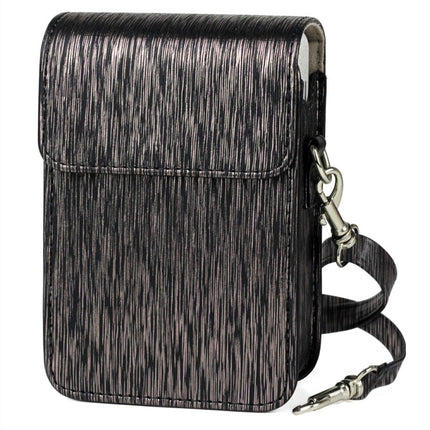 Richwell Brushed Camera Case PU Leather Case for Fujifilm Instax Mini Liplay Instant Camera, Black, White, Gold
