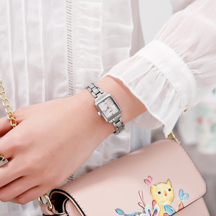 SKMEI 1407 Business Fashion Watch with Diamonds Delicate and Elegant Square Zinc Alloy Quartz Watch for Women