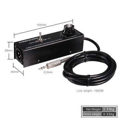 B012 Professional Stereo Signal Converted to Microphone Balanced Signal Output