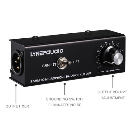 B012 Professional Stereo Signal Converted to Microphone Balanced Signal Output