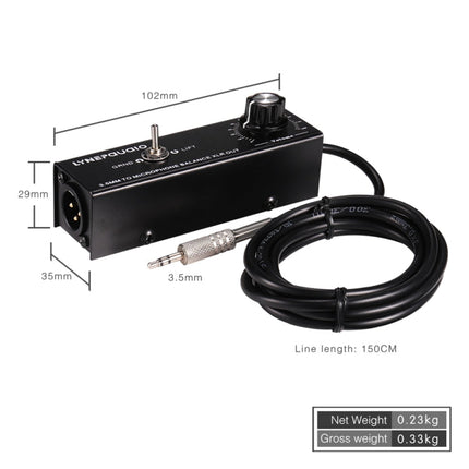 B012 Professional Stereo Signal Converted to Microphone Balanced Signal Output