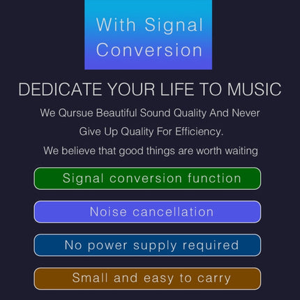 B012 Professional Stereo Signal Converted to Microphone Balanced Signal Output