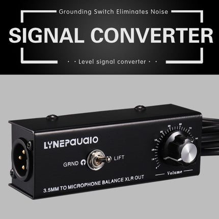B012 Professional Stereo Signal Converted to Microphone Balanced Signal Output