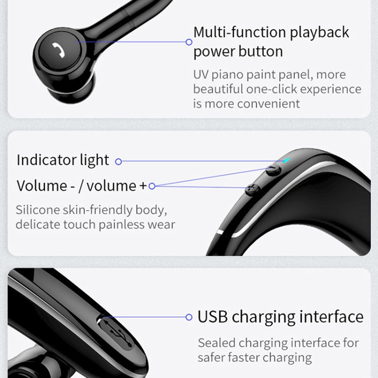 YL-6S Wireless Bluetooth Earphone Sealed In-ear Earbuds 180 Degree Freely Rotating Earpiece