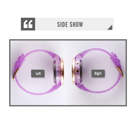 SkMEI 1553 Women LED Color Light Transparent Waterproof Watch Inlaid With Water Drill