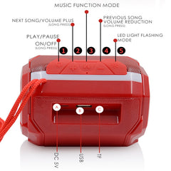 T&G TG162 LED Stereo Portable Bluetooth Speaker Mini Wireless Speaker Subwoofer