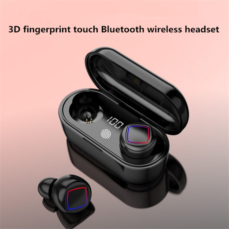 TWS Fingerprint Touch Bluetooth Headset LED Battery Display With Charging Bin