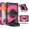 For iPad 10.2    Shockproof Colorful Silica Gel + PC Protective Case with Holder & Shoulder Strap & Hand Strap & Pen Slot