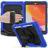 For iPad 10.2    Shockproof Colorful Silica Gel + PC Protective Case with Holder & Shoulder Strap & Hand Strap & Pen Slot