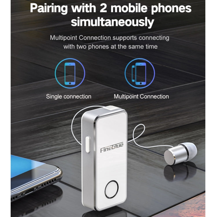 FineBlue F2 Pro Wireless Bluetooth V5.0 Earphone Hands-Free Vibrating Alert Wear Clip Earphone