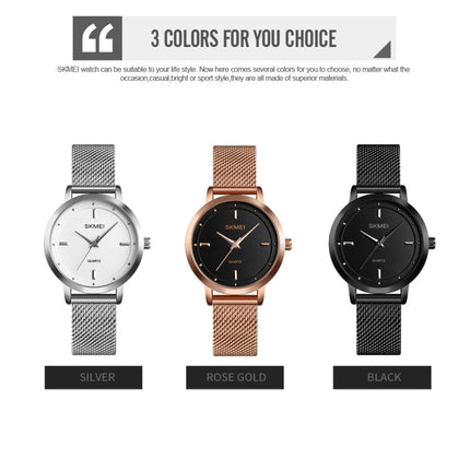 SKMEI 1528 Simple Fashion Lady Watch Casual Netting Scale