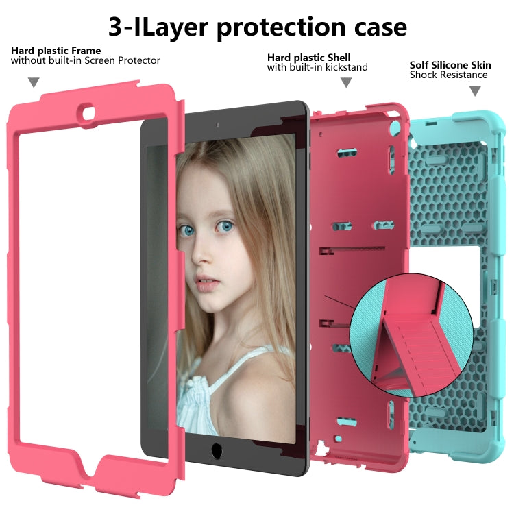 For iPad 10.2  Shockproof Two-Color Silicone Protection Case with Holder & Pen Slot, For iPad 10.2