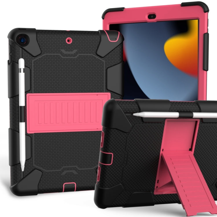 For iPad 10.2  Shockproof Two-Color Silicone Protection Case with Holder & Pen Slot, For iPad 10.2