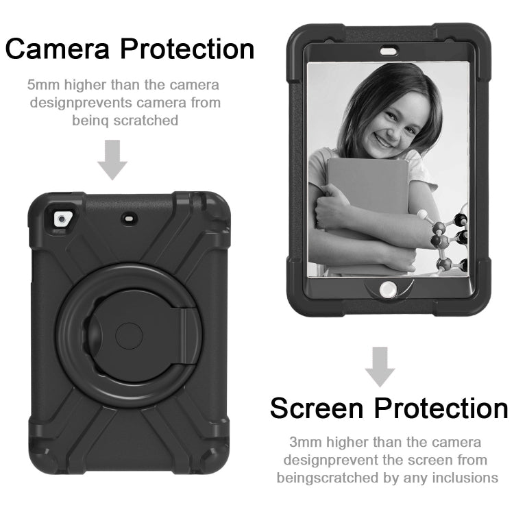 EVA + PC Flat Protective Shell with 360 ° Rotating Bracket, For iPad MINI1/2/3, For iPad MINI 4/5, For iPad Air/Air2/Pro9.7