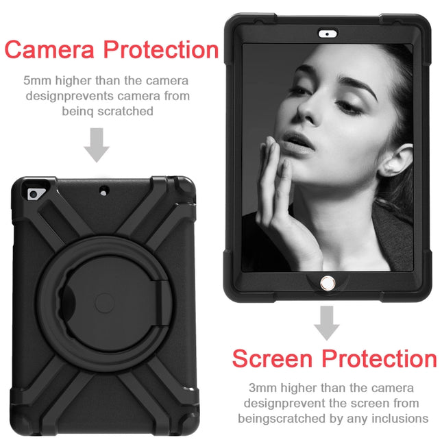 EVA + PC Flat Protective Shell with 360 ° Rotating Bracket, For iPad Air/Air2/Pro9.7, For iPad 10.2