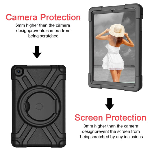 EVA + PC Flat Protective Shell with 360 ° Rotating Bracket, For Galaxy Tab A 10.1 (2019)
