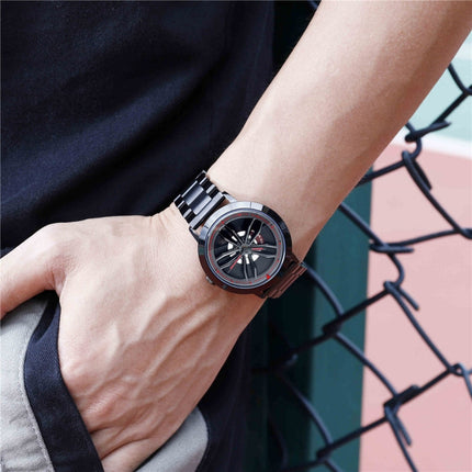 SANDA1009 Watch Man Student Casual Waterproof Steel Band Watch Man