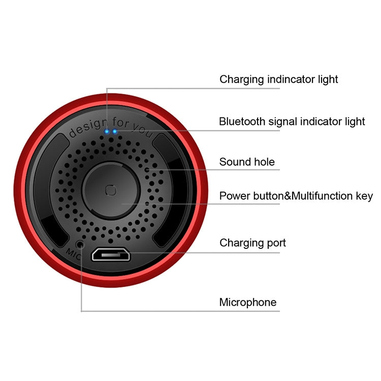 M9 Bluetooth5.0 Subwoofer Portable Speaker Aluminium Alloy Body Music Player