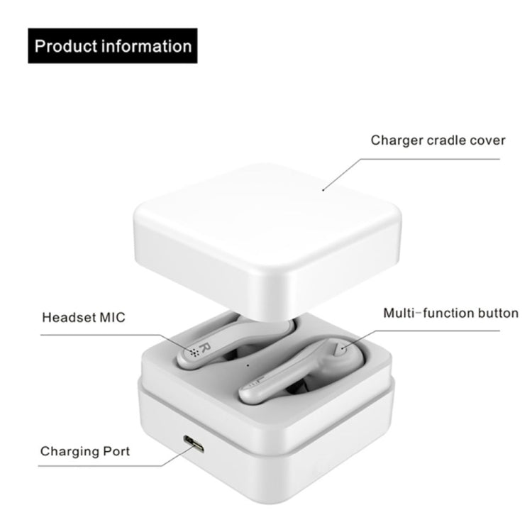 T88 Mini Touch Control Hifi Wireless Bluetooth Earphones TWS Wireless Earbuds with Charger Box