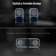 BT628 10W Portable TWS Transparent Bluetooth Speakers With Magnetic Connectable Base Outdoor Stereo Bass Subwoofer