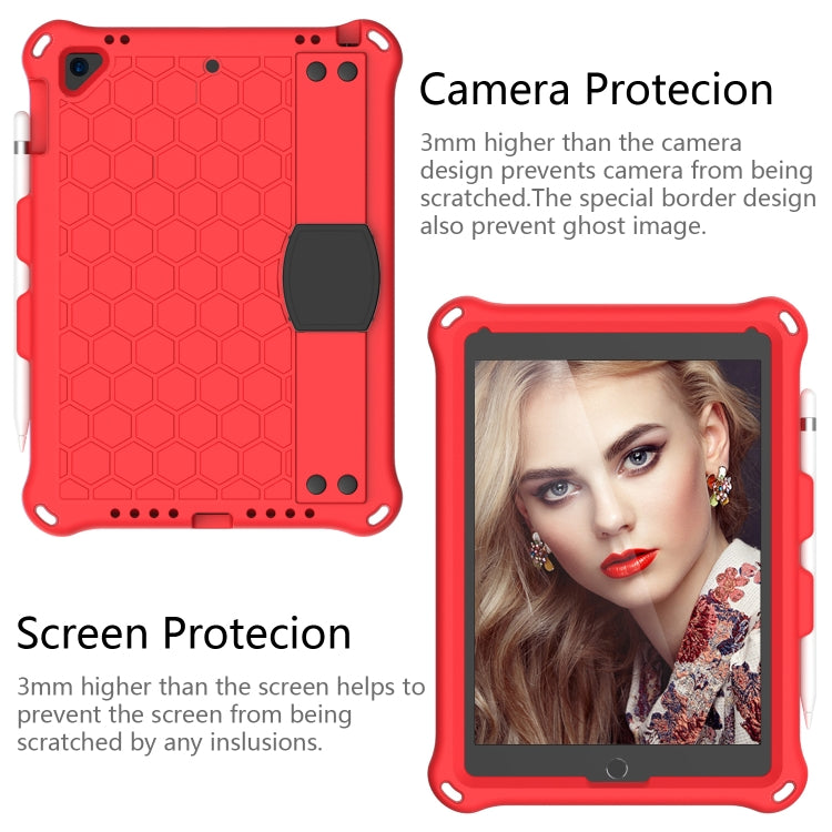 Honeycomb Design EVA + PC Four Corner Anti Falling Flat Protective Shell With Straps, For iPad Air/Air2/Pro9.7, For iPad 10.2, For    iPad Pro 10.5, For iPad  Air 2019 10.5