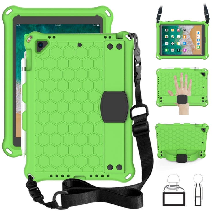 Honeycomb Design EVA + PC Four Corner Anti Falling Flat Protective Shell With Straps, For iPad Air/Air2/Pro9.7, For iPad 10.2, For    iPad Pro 10.5, For iPad  Air 2019 10.5