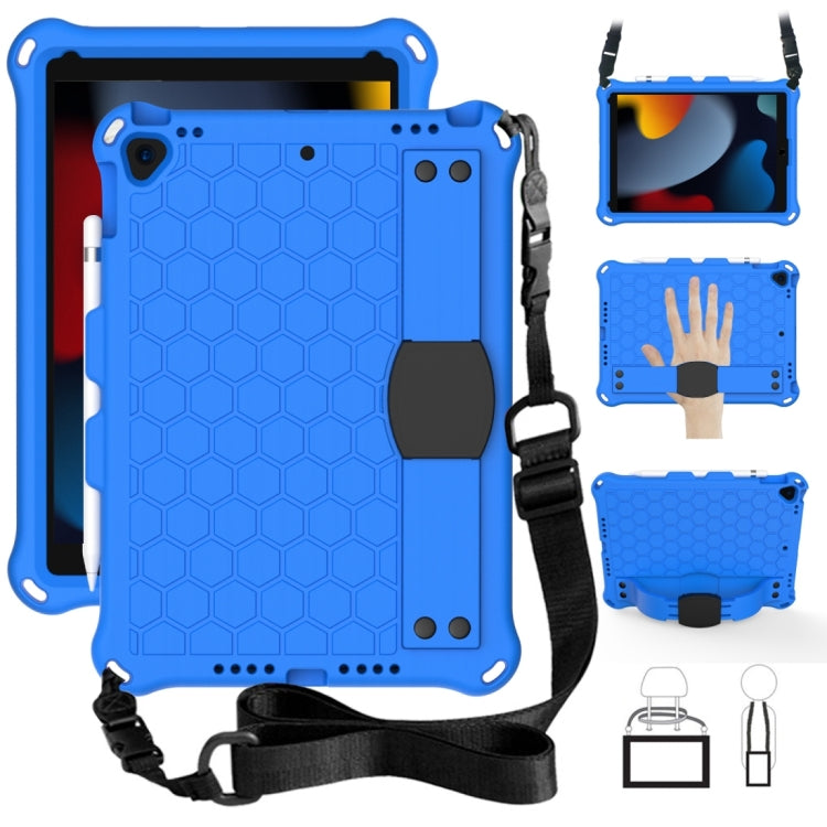 Honeycomb Design EVA + PC Four Corner Anti Falling Flat Protective Shell With Straps, For iPad Air/Air2/Pro9.7, For iPad 10.2, For    iPad Pro 10.5, For iPad  Air 2019 10.5