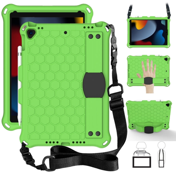 Honeycomb Design EVA + PC Four Corner Anti Falling Flat Protective Shell With Straps, For iPad Air/Air2/Pro9.7, For iPad 10.2, For    iPad Pro 10.5, For iPad  Air 2019 10.5