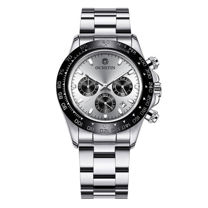 OCHSTIN Augusten 6103B Multi Function Quartz Watch Sports luminous Waterproof Watch Calendar Steel Band Men  Watch