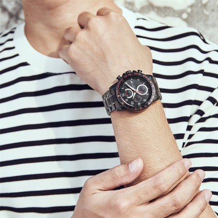 OCHSTIN   6112 Men Multi  Function Watch Fashion Sports Business Calendar Luminous Men Watch Quartz Watch Steel Watch