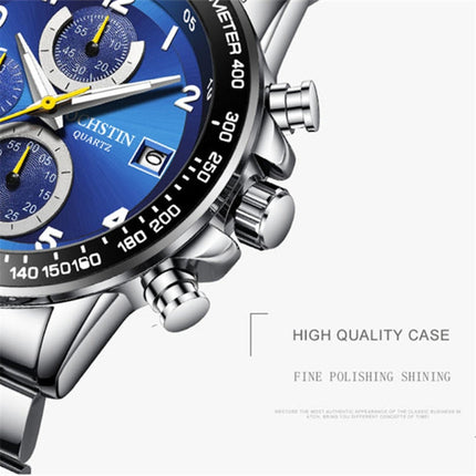 OCHSTIN   6112 Men Multi  Function Watch Fashion Sports Business Calendar Luminous Men Watch Quartz Watch Steel Watch