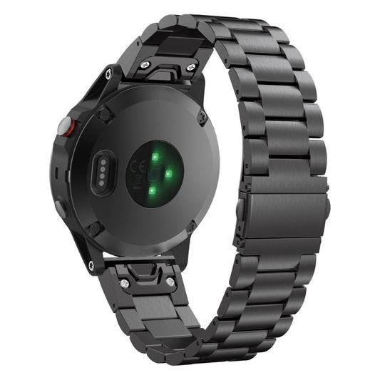 For Garmin 5 20mm Tri-Bead Stainless Steel Steel Watchband