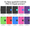 Honeycomb Design EVA + PC Four Corner Anti Falling Flat Protective Shell With Straps, For iPad 9.7 2017/2018