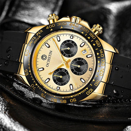 OCHSTIN 6103 Multi Function Quartz Watch Silicone Watch Band Sports Luminous Waterproof Watch