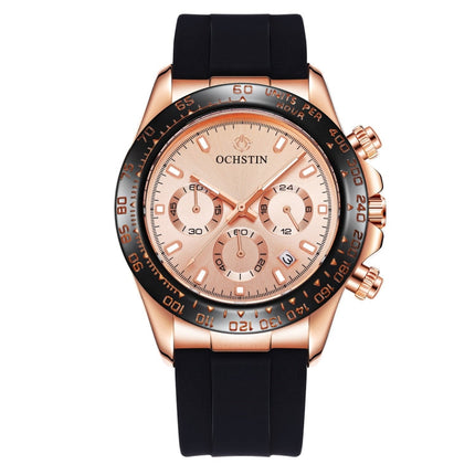 OCHSTIN 6103 Multi Function Quartz Watch Silicone Watch Band Sports Luminous Waterproof Watch