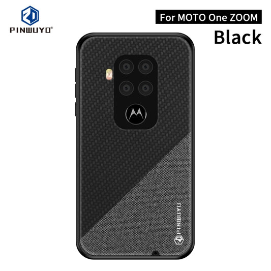 PINWUYO Rong Series  Shockproof PC + TPU+ Chemical Fiber Cloth Protective Cover, For Motorola One Zoom / One Pro, For  Motorola Moto E6 Plus, For  Motorola Moto E6 Play