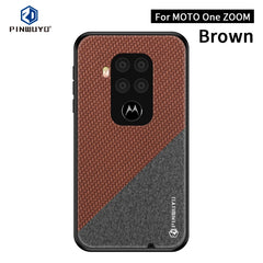 PINWUYO Rong Series  Shockproof PC + TPU+ Chemical Fiber Cloth Protective Cover, For Motorola One Zoom / One Pro, For  Motorola Moto E6 Plus, For  Motorola Moto E6 Play