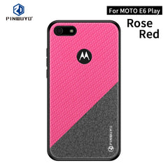 PINWUYO Rong Series  Shockproof PC + TPU+ Chemical Fiber Cloth Protective Cover, For Motorola One Zoom / One Pro, For  Motorola Moto E6 Plus, For  Motorola Moto E6 Play