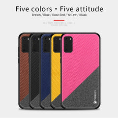 PINWUYO Rong Series  Shockproof PC + TPU+ Chemical Fiber Cloth Protective Cover, For Galaxy S20, For Galaxy S20+, For Google Pixel4, For Google Pixel4 XL