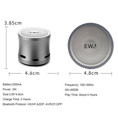 EWA A109M  Portable Bluetooth Speaker Wireless Heavy Bass Bomm Box Subwoofer Phone Call Surround Sound Bluetooth Shower Speaker