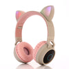 Cute Cat Ear Bluetooth 5.0 Headphones Foldable On-Ear Stereo Wireless Headset Headphone with Mic / LED Light / FM Radio / TF Card, SYA00833501F, SYA00833501A, SYA00833501B, SYA00833501C, SYA00833501D, SYA00833501E