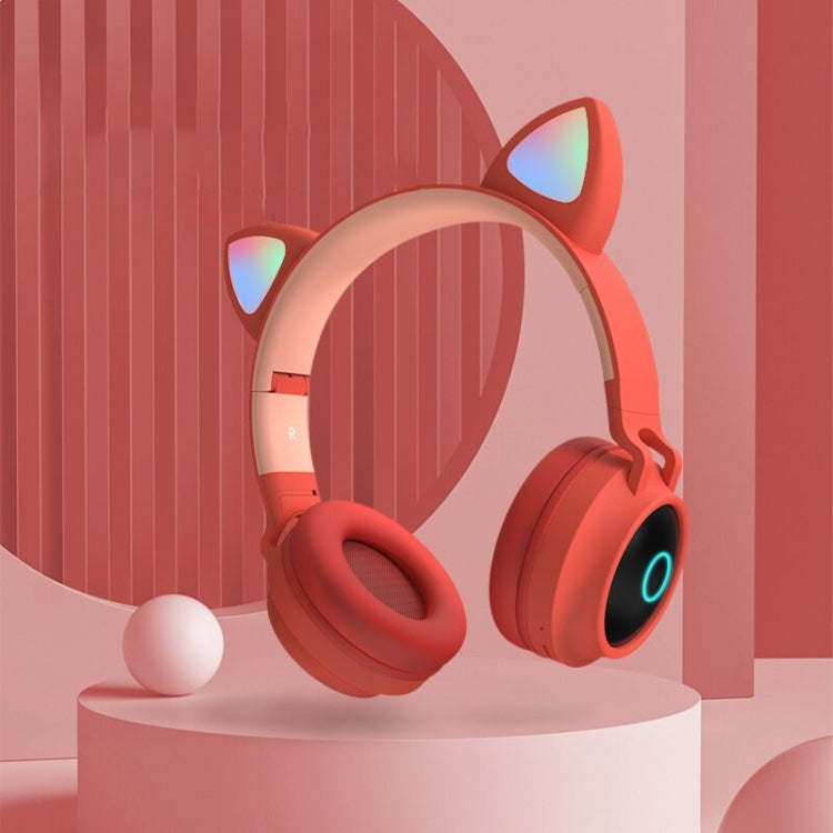 Cute Cat Ear Bluetooth 5.0 Headphones Foldable On-Ear Stereo Wireless Headset Headphone with Mic / LED Light / FM Radio / TF Card, SYA00833501F, SYA00833501A, SYA00833501B, SYA00833501C, SYA00833501D, SYA00833501E