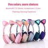 Cute Cat Ear Bluetooth 5.0 Headphones Foldable On-Ear Stereo Wireless Headset Headphone with Mic / LED Light / FM Radio / TF Card, SYA00833501F, SYA00833501A, SYA00833501B, SYA00833501C, SYA00833501D, SYA00833501E