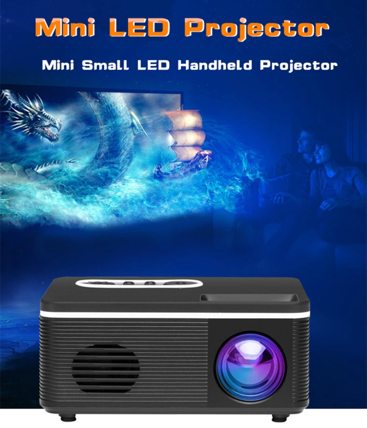 S361 80 lumens 480x320 Pixel Portable Mini Projector, Support 1080P