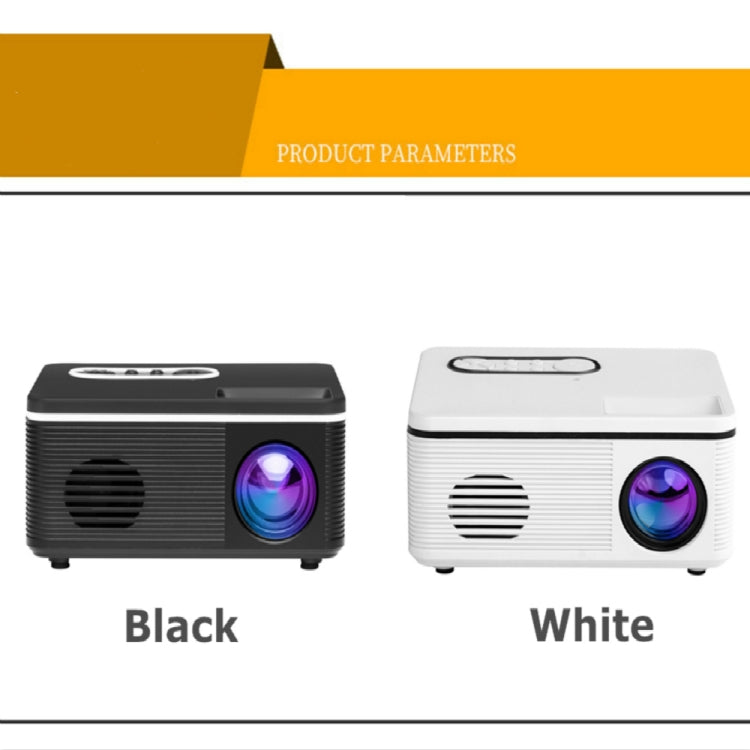 S361 80 lumens 480x320 Pixel Portable Mini Projector, Support 1080P, US Plug, EU Plug, UK Plug, AU Plug