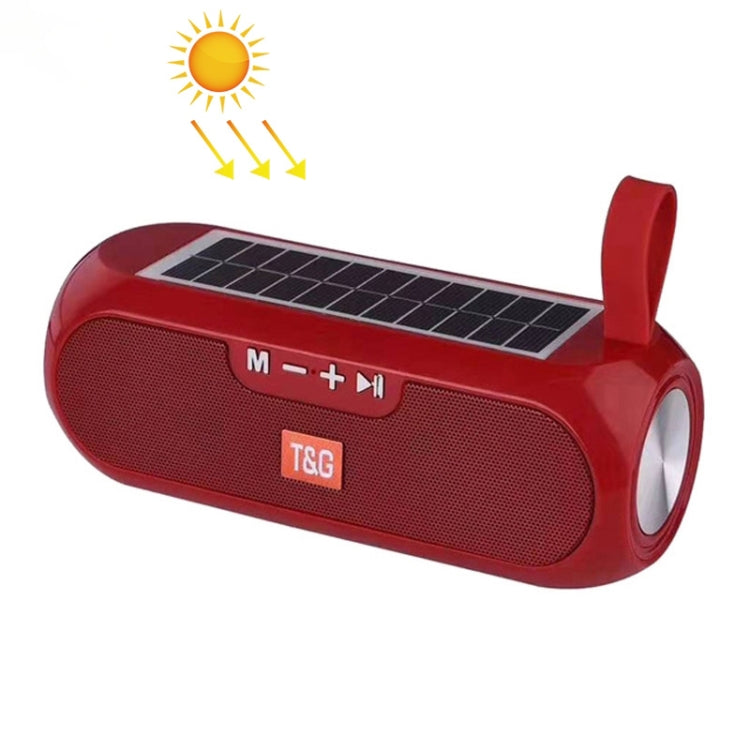 T&G TG182 Portable Column Wireless Stereo Music Box Solar Power waterproof USB AUX FM radio super bass