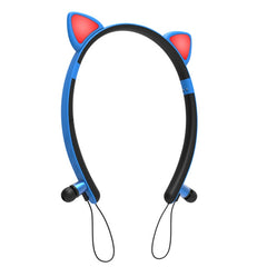 ZW29 Cat Ear Stereo Sound HIFI Fashion Outdoor Portable Sports Wireless  Bluetooth Headset with Mic & LED Light Glowing